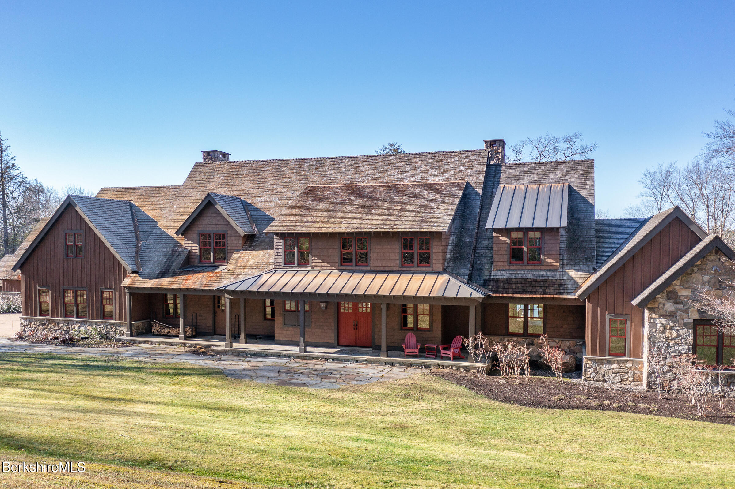 707 Stratford Road New Marlborough, MA 01259 - Photo 6 of 72 a view of a house with swimming pool next to a yard