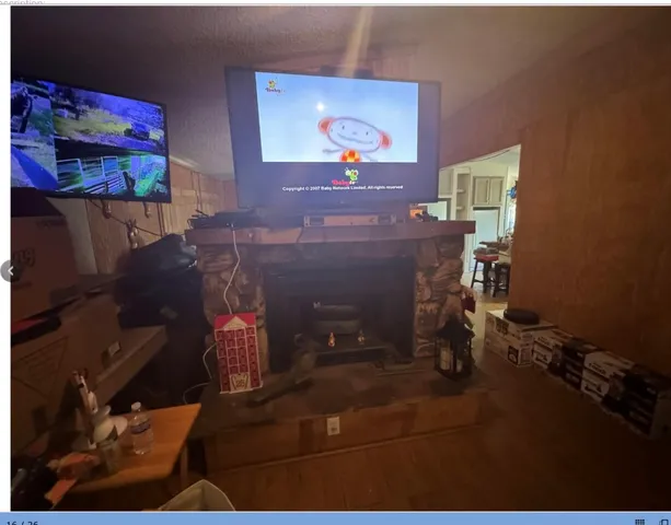 a room with furniture and lamp