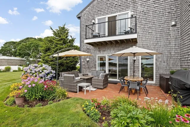 a view of a house with patio