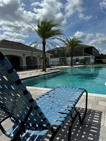 a view of a backyard with a slide