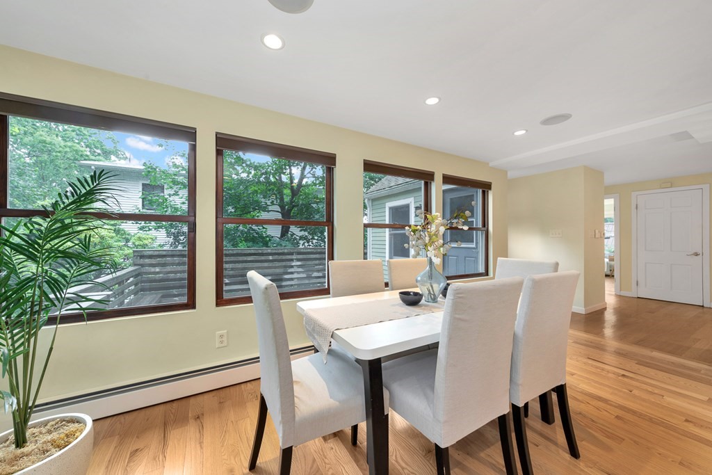 5 Grandview Road Arlington, MA 02476 - Photo 30 of 42 a view of a dining room with furniture window and wooden floor