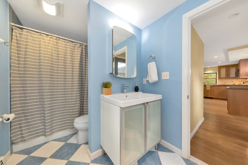5 Grandview Road Arlington, MA 02476 - Photo 32 of 42 a view of bathroom with a sink and mirror
