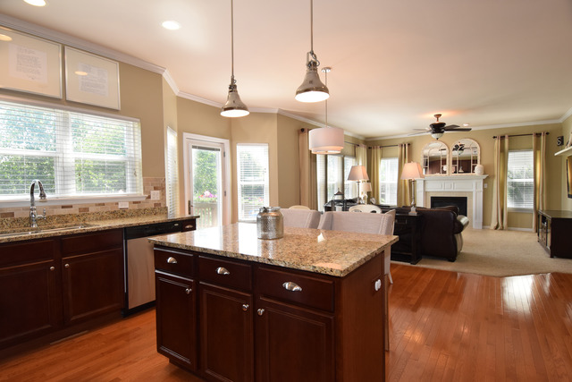 N761 Bartelt Road Geneva, IL 60134 - Photo 6 of 22 a kitchen with granite countertop a sink counter top space and living room
