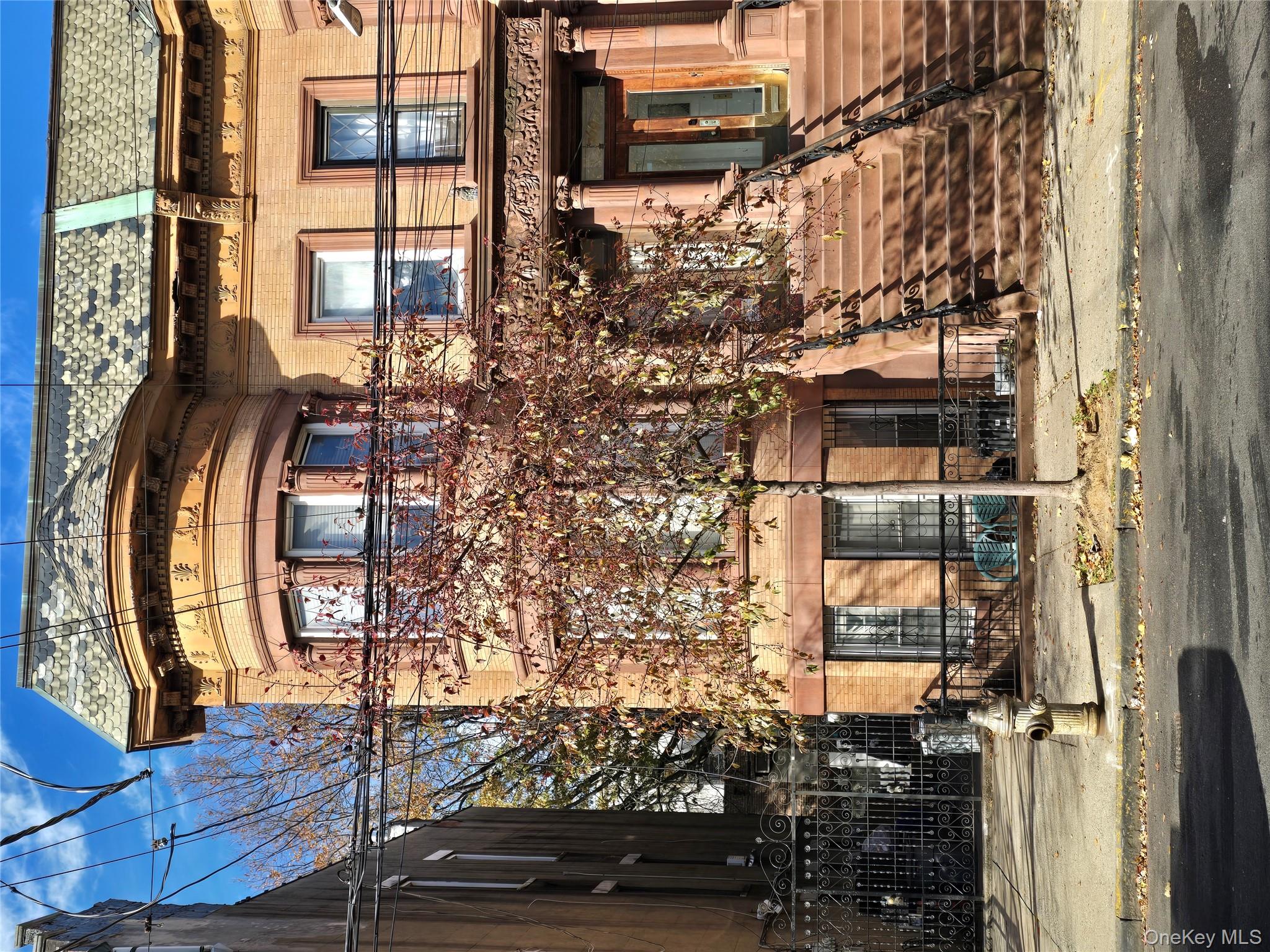 a front view of a building