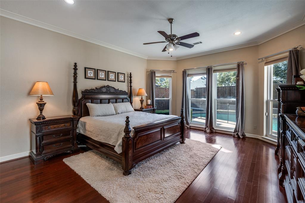 17819 Lost View Road Dallas, TX 75252 - Photo 16 of 39 Master bedroom with hardwoods