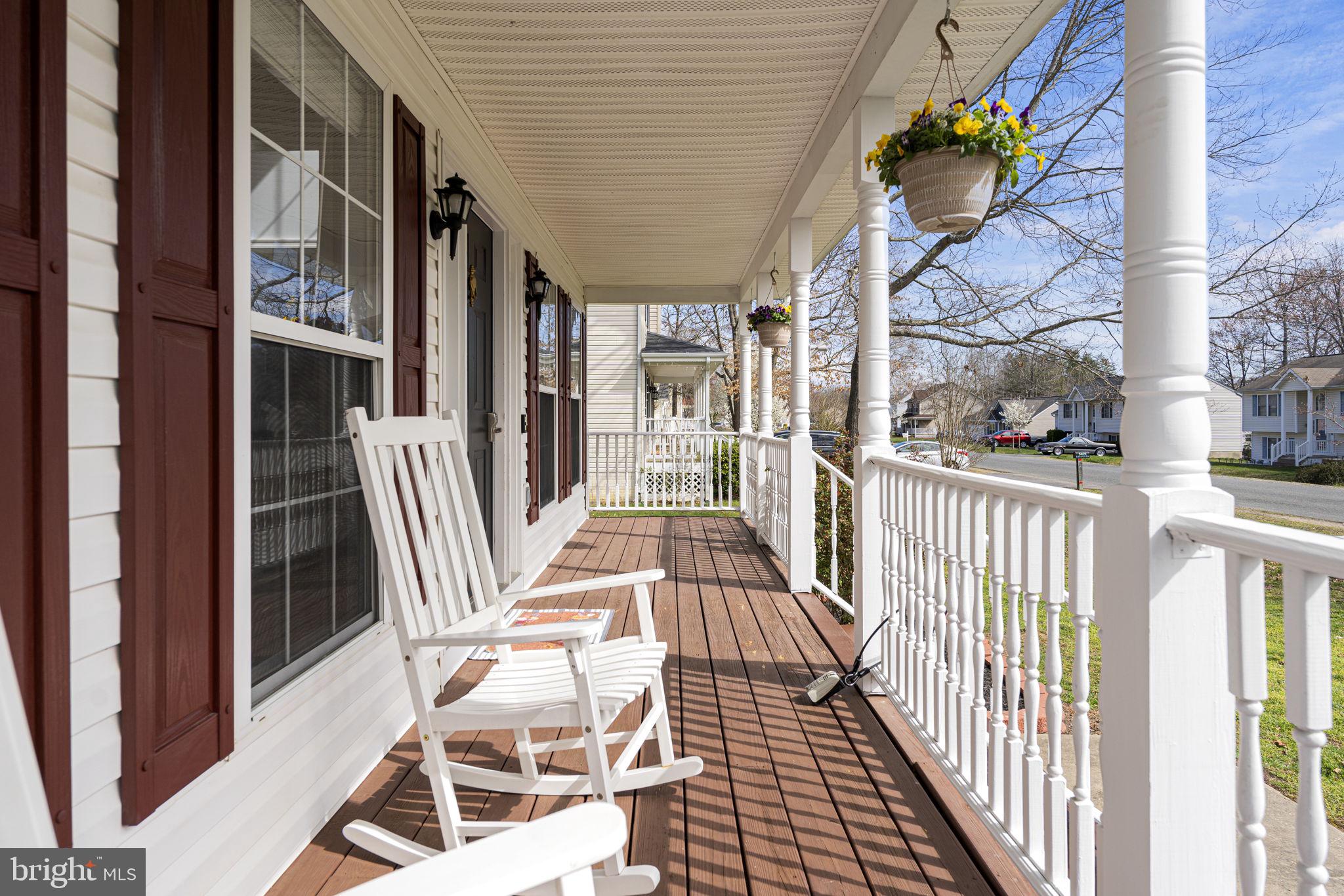 Inviting covered front porch