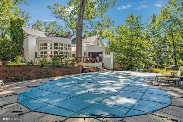 a view of a bench with fire pit