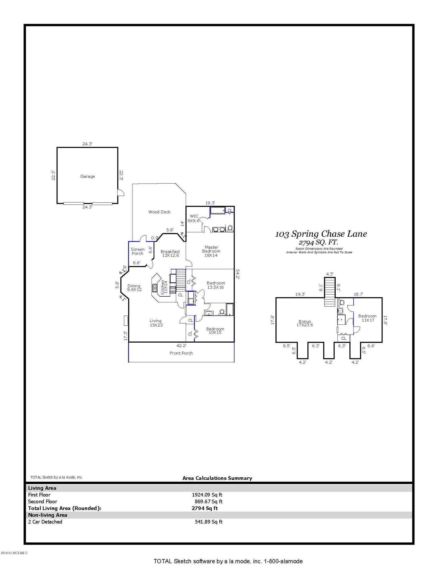 103 Spring Chase Lane Rocky Point, NC 28457 - Photo 30 of 30 103 Spring Chase Lane FloorPlan