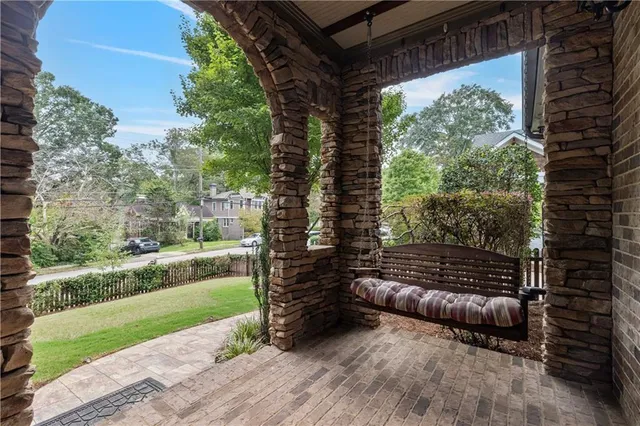 a view of outdoor space with garden