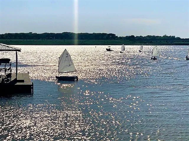 a view of roof deck with seating space