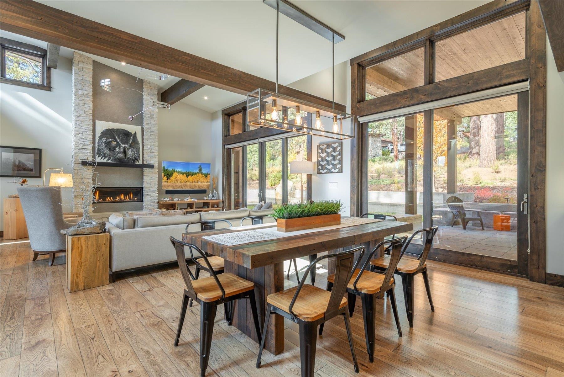 11460 Ghirard Road Truckee, CA 96161 - Photo 5 of 21 a dining room with furniture window and wooden floor