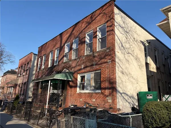 a front view of a building