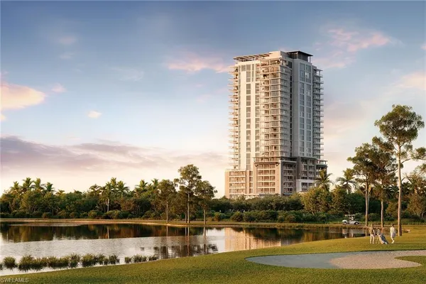 a view of lake with city background