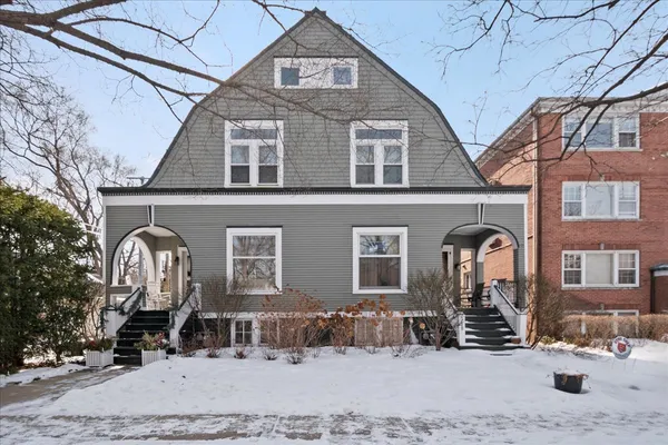 a front view of a house