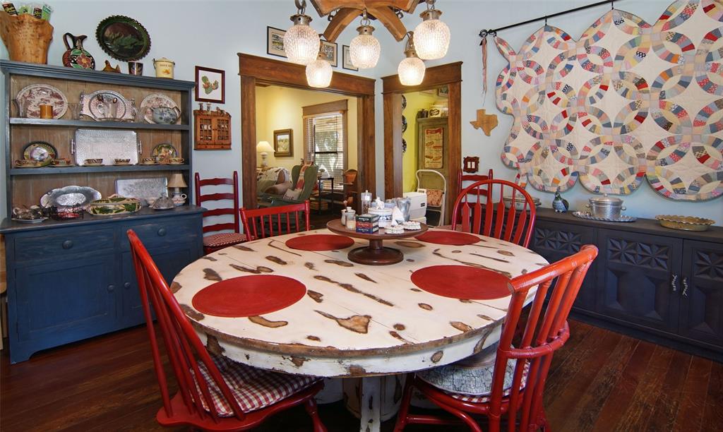 400 Weldons Way Graford, TX 76449 - Photo 17 of 35 a dining room with furniture and wooden floor