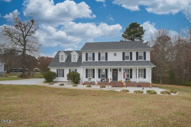 a view of backyard with green space