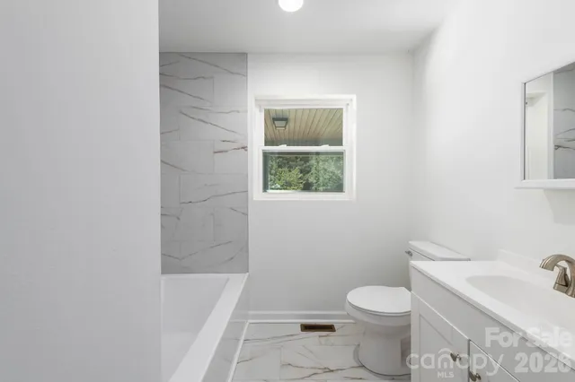 a bathroom with a toilet a sink and bathtub
