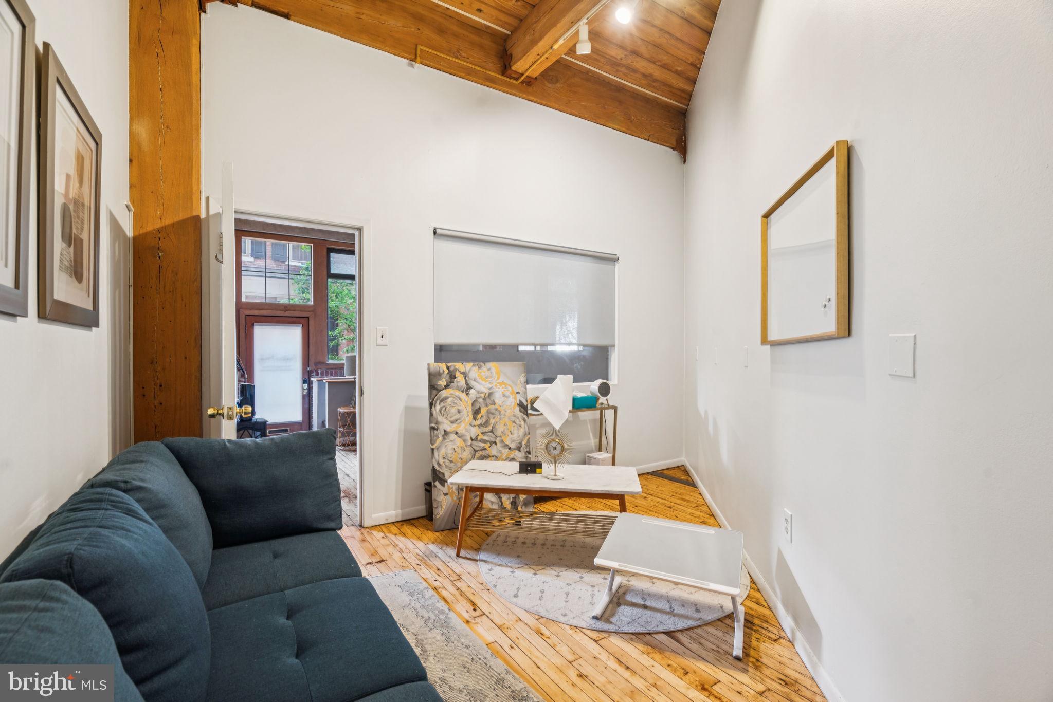 115 Cuthbert Street, Unit B Philadelphia, PA 19106 - Photo 16 of 30 a living room with furniture and a couch