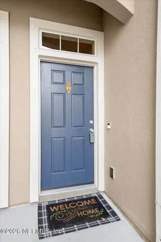 a view of a entryway door of the house