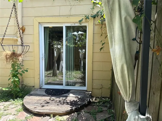 a view of a door of the house