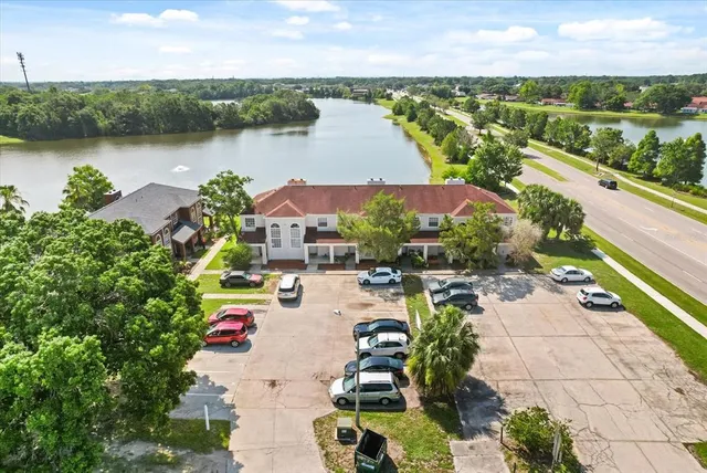 a view of a city and lake view