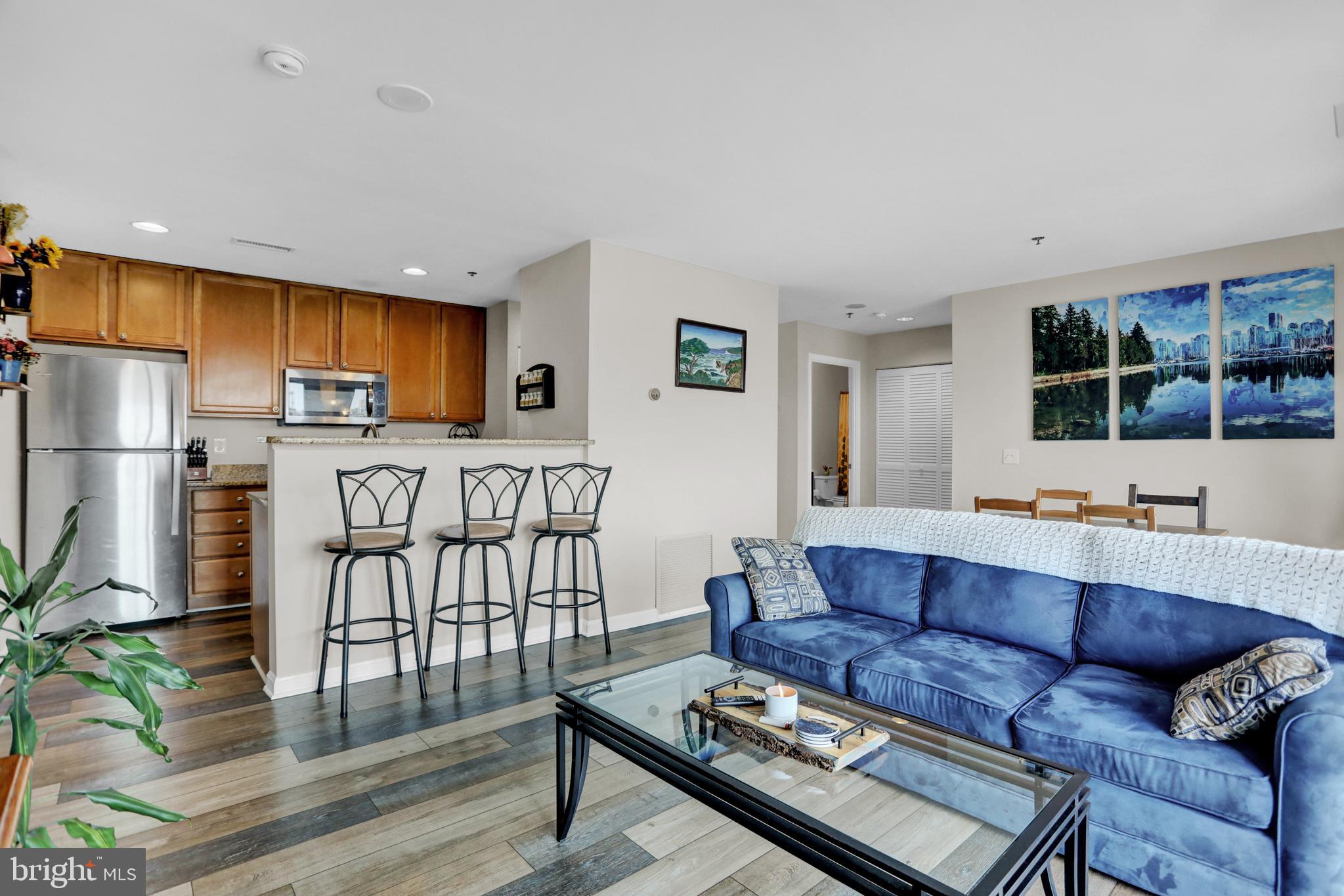 2702 Lighthouse Point East, Unit 532 Baltimore, MD 21224 - Photo 11 of 66 Kitchen open to Living Area