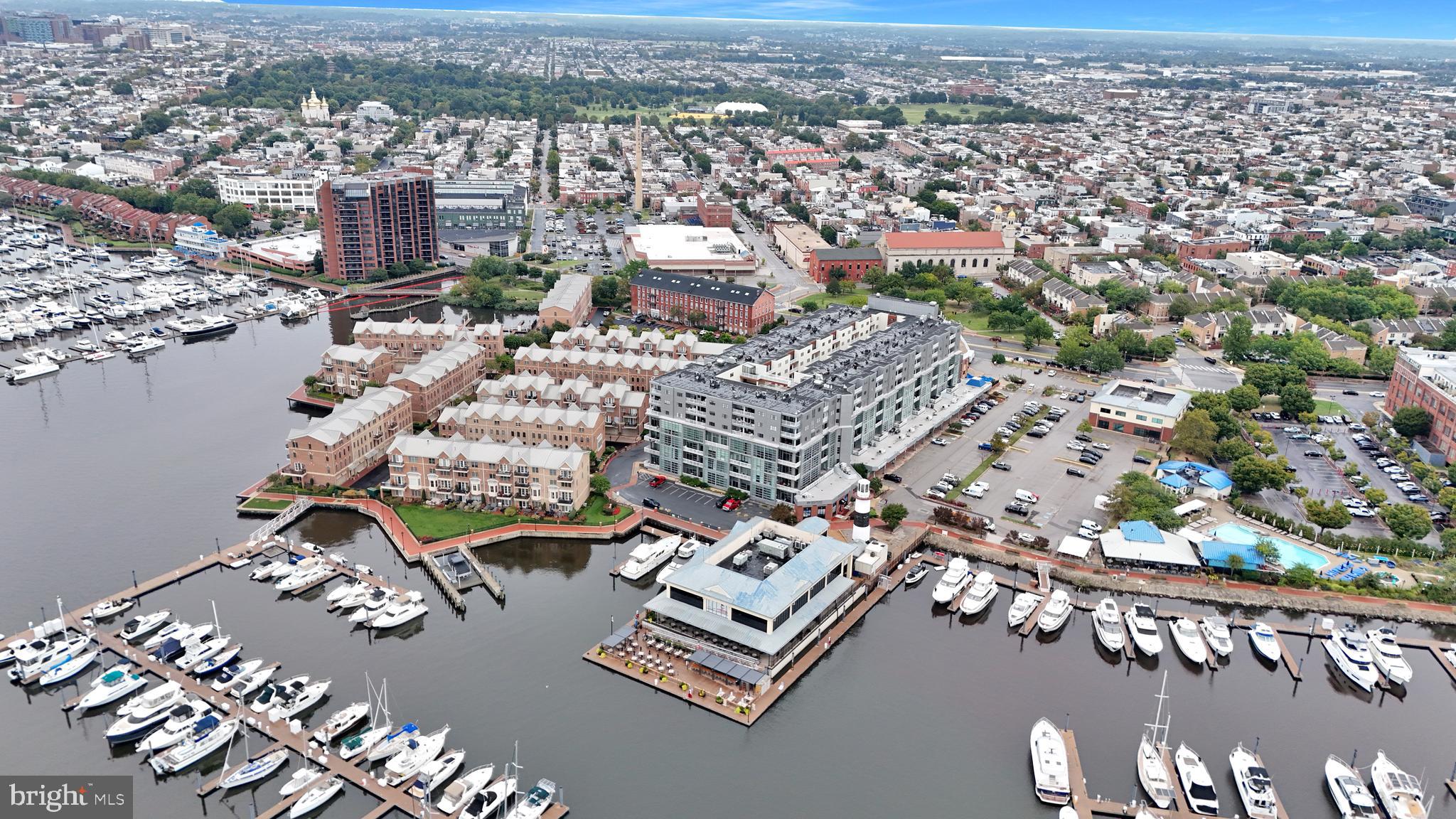 2702 Lighthouse Point East, Unit 532 Baltimore, MD 21224 - Photo 3 of 66 Aerial View Lighthouse Point East from the water
