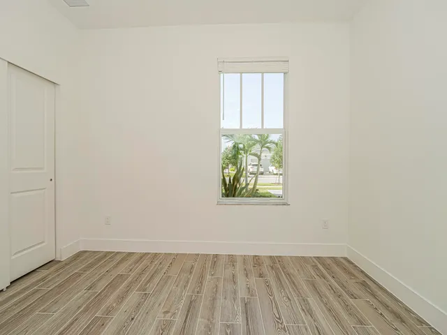 an empty room with window
