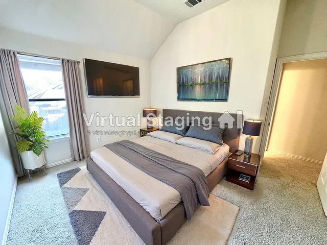 an empty room with a natural light