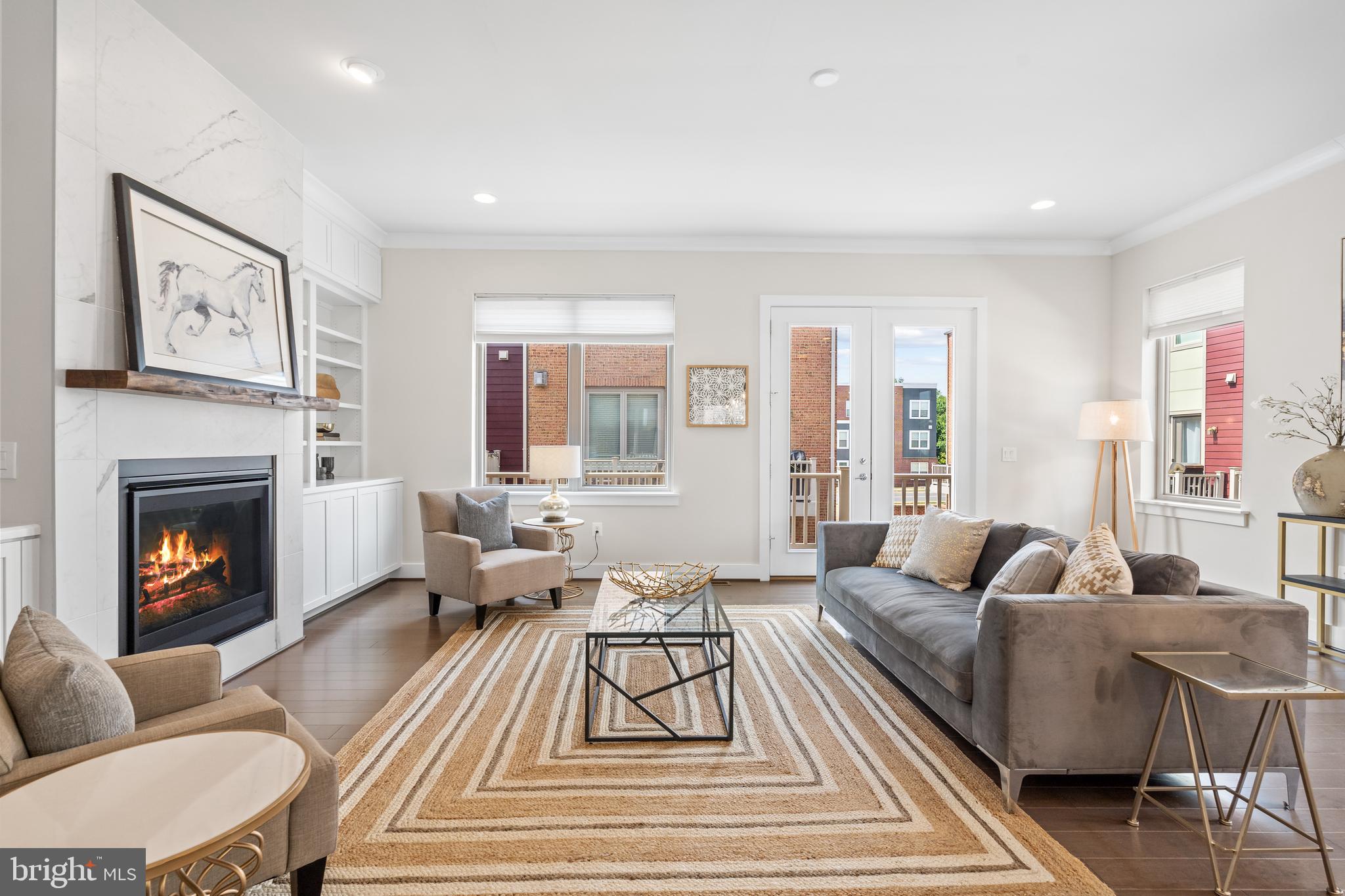 8513 Reformatory Way Lorton, VA 22079 - Photo 20 of 46 Gas fireplace with solid walnut mantel