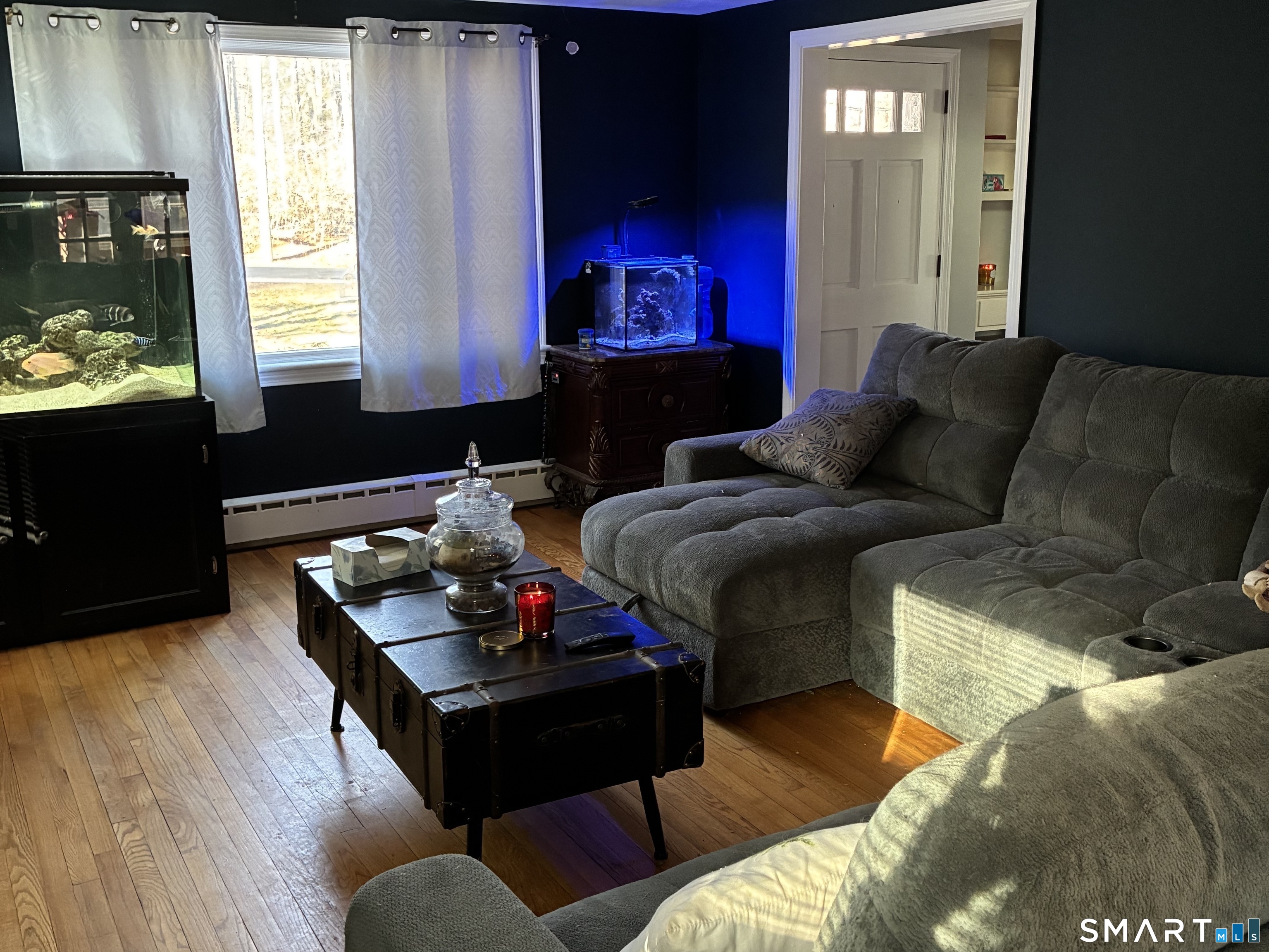 52 Alger Road East Haddam, CT 06423 - Photo 5 of 34 a living room with furniture and a flat screen tv