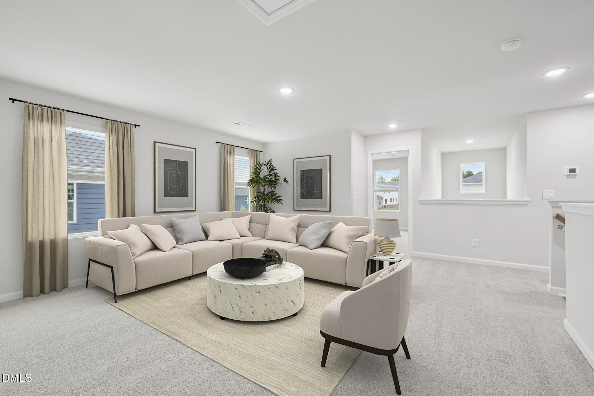 1454 Hatteras Road Durham, NC 27703 - Photo 31 of 53 a living room with furniture and a large window