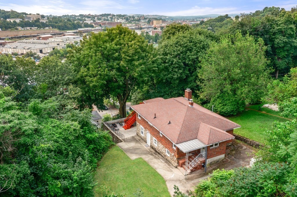 3 Wilson Street Worcester, MA 01604 - Photo 39 of 42 an aerial view of a house with garden space and street view