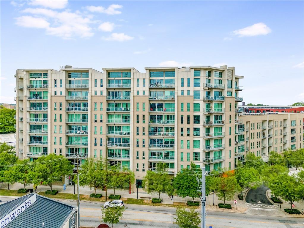 1100 Howell Mill Road Northwest, Unit 404 Atlanta, GA 30318 - Photo 44 of 45 a front view of a building with a street