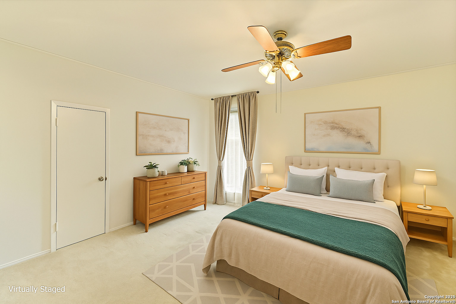 3678 Hidden Drive, Unit 1301 San Antonio, TX 78217 - Photo 4 of 47 a bedroom with a large bed and a chandelier