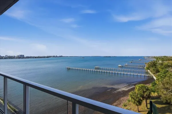 a view of an ocean and beach