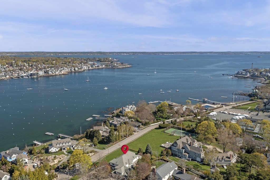 25 Foster Street Marblehead, MA 01945 - Photo 4 of 42 an aerial view of a houses with ocean view