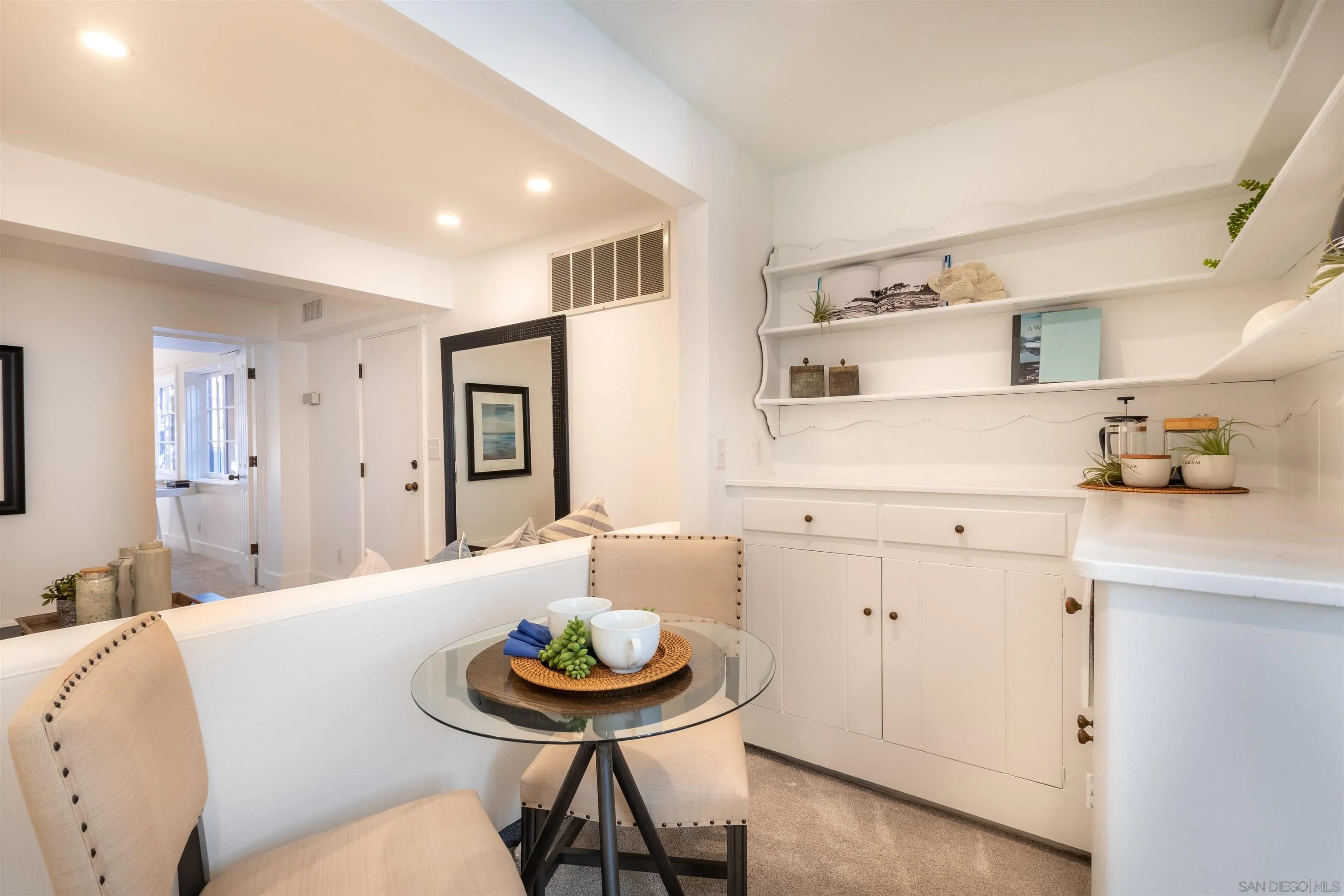 1041 Temple Terrace Laguna Beach, CA 92651 - Photo 29 of 43 a living room with furniture and kitchen area