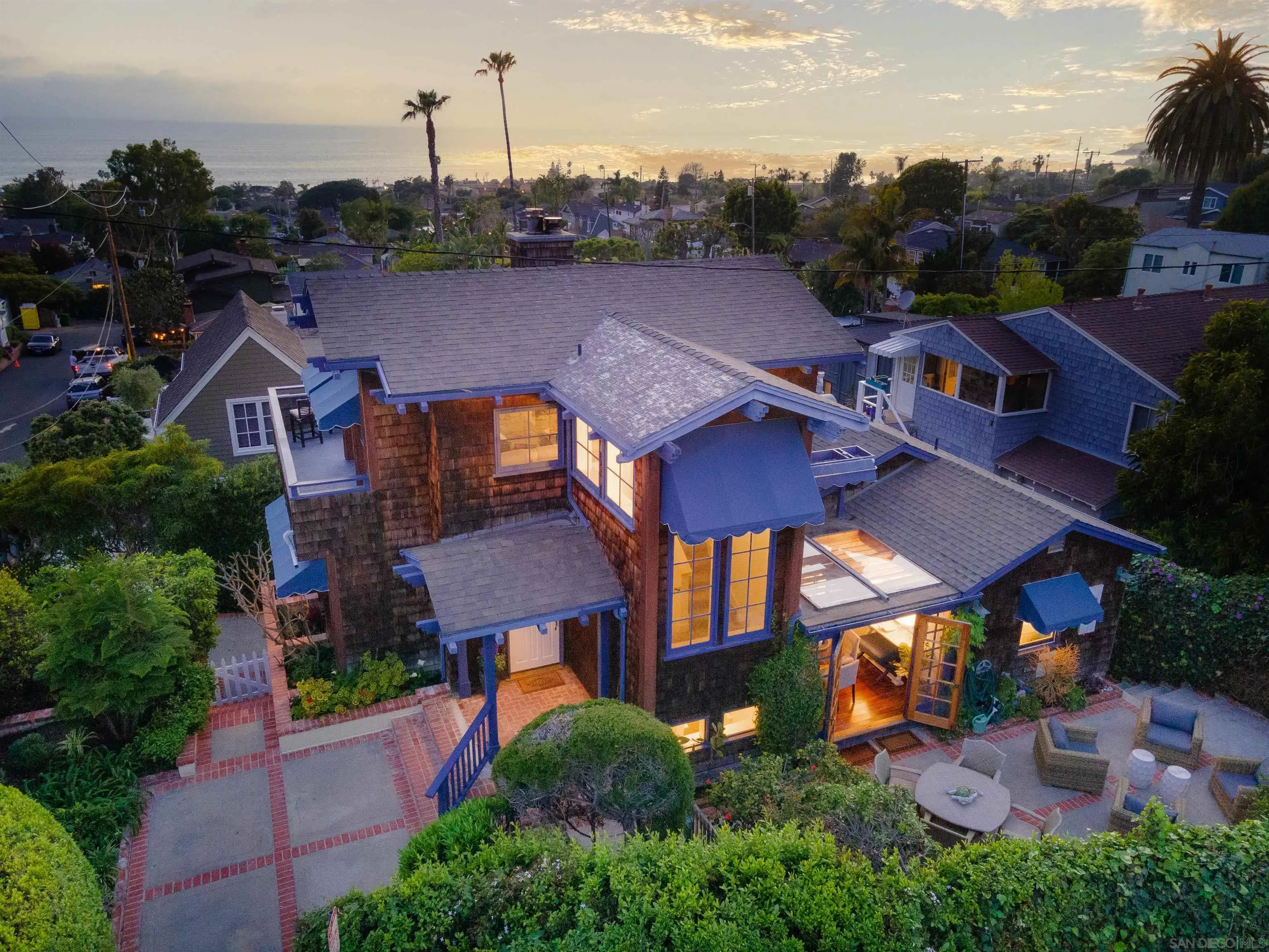 1041 Temple Terrace Laguna Beach, CA 92651 - Photo 3 of 43 an aerial view of a house with a garden