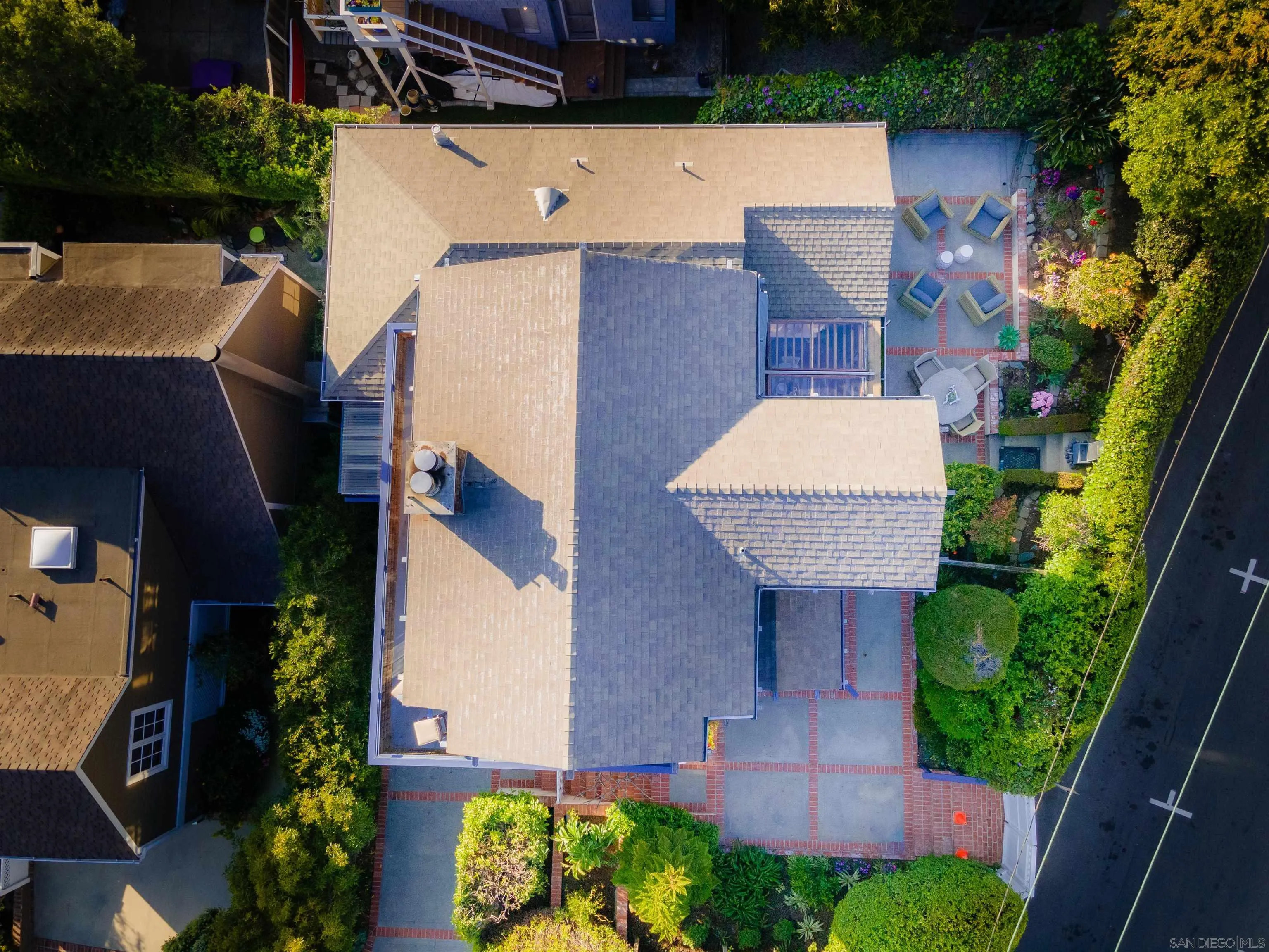 1041 Temple Terrace Laguna Beach, CA 92651 - Photo 39 of 43 an aerial view of a house with garden space and street view