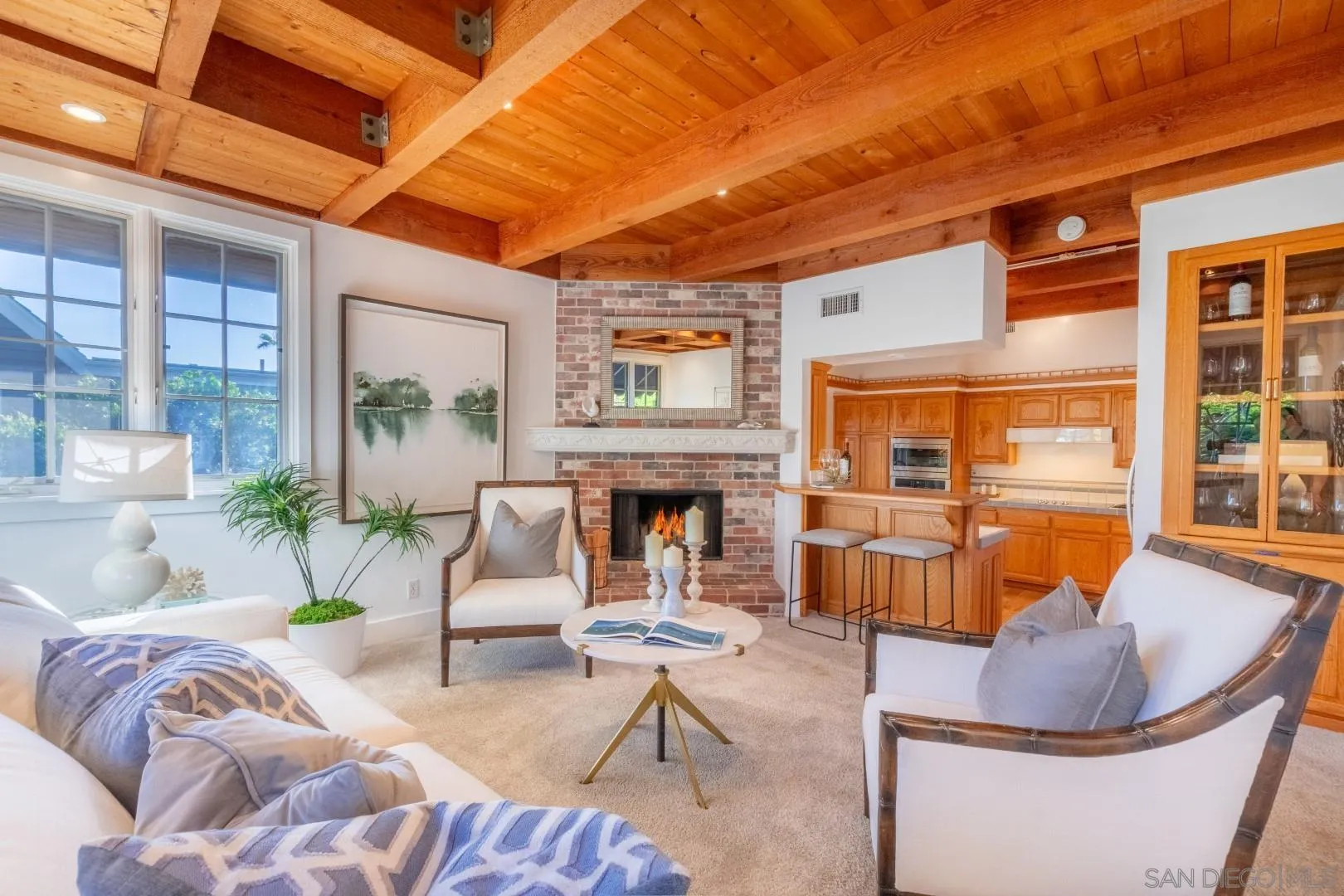 1041 Temple Terrace Laguna Beach, CA 92651 - Photo 4 of 43 a living room with furniture and a fireplace