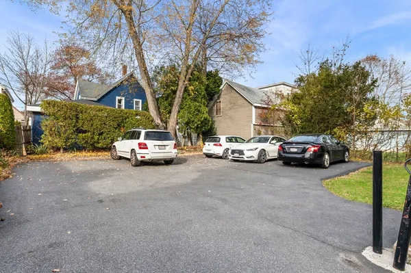 a car parked on the side of a street