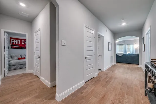 wooden floor and windows in a room