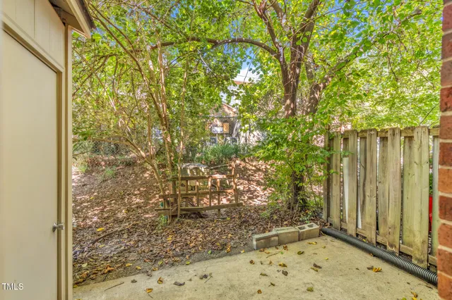 a view of a wooden door