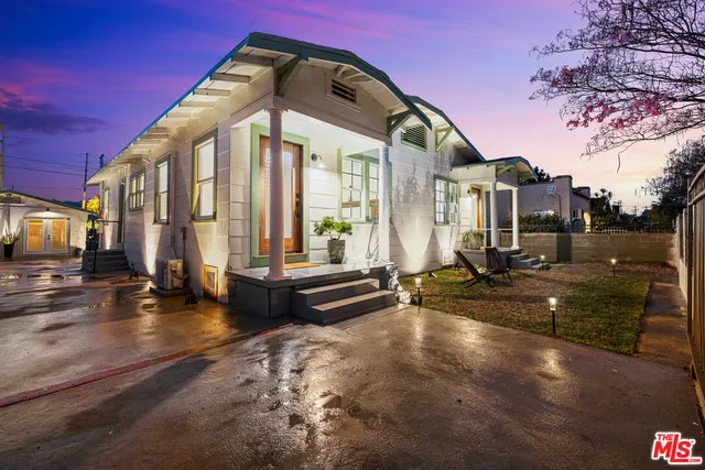 a front view of a building with street view