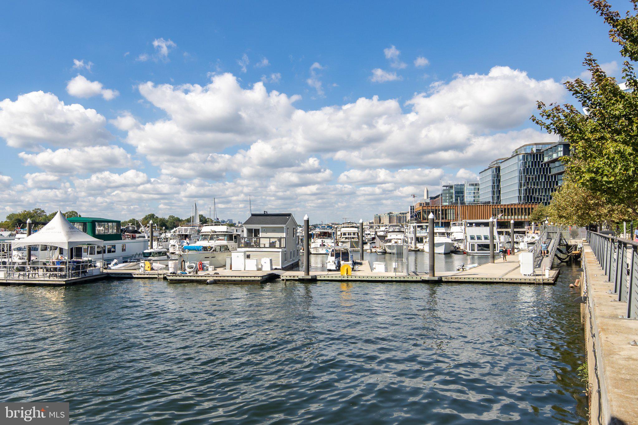 525 Southwest Water Street Southwest, Unit 404 Washington, DC 20024 - Photo 48 of 82 Serene marina under a blue sky.