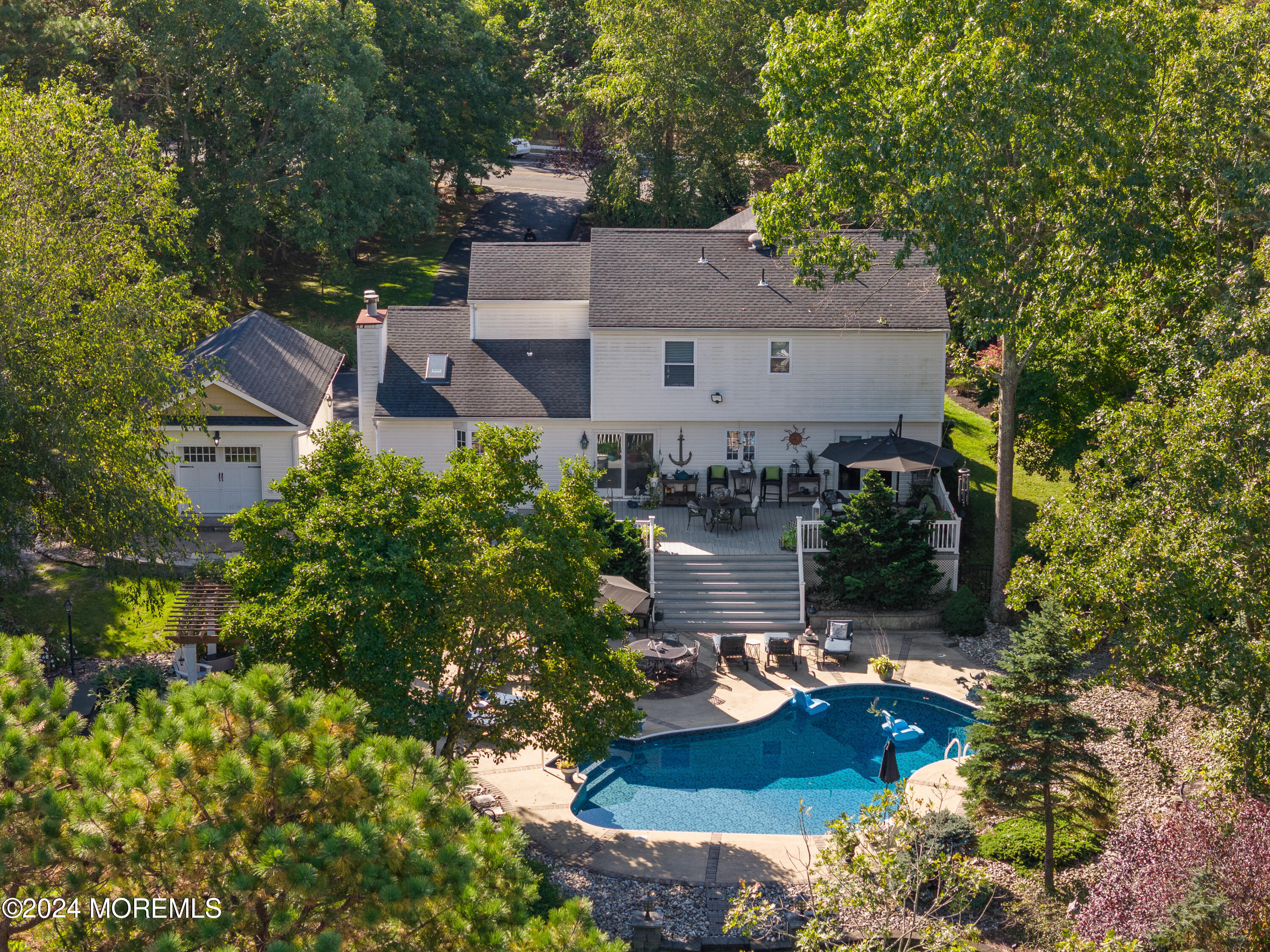 159 Arnold Boulevard Howell, NJ 07731 - Photo 45 of 60 an aerial view of a house with yard swimming pool and outdoor seating