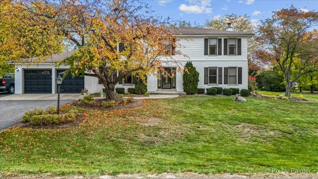 a front view of house with yard