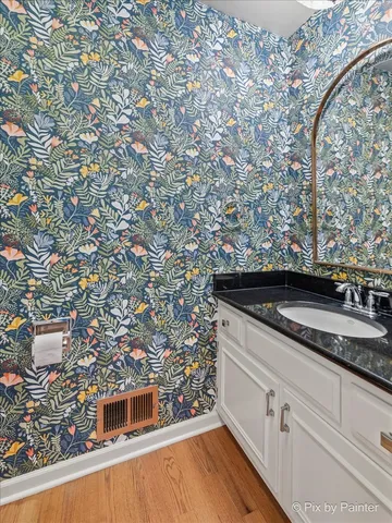 a close view of sink and microwave