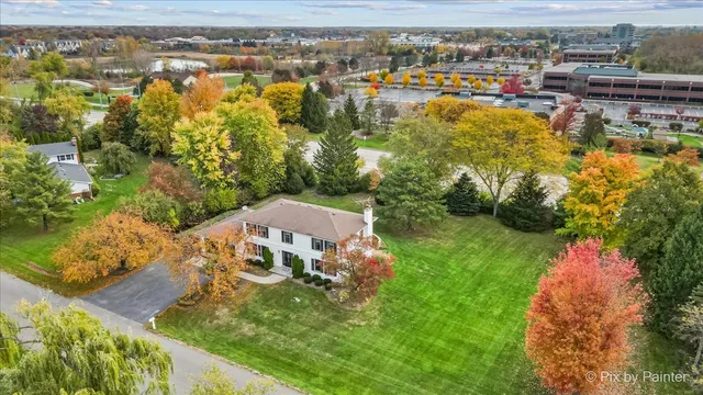 a view of a lake with a houses